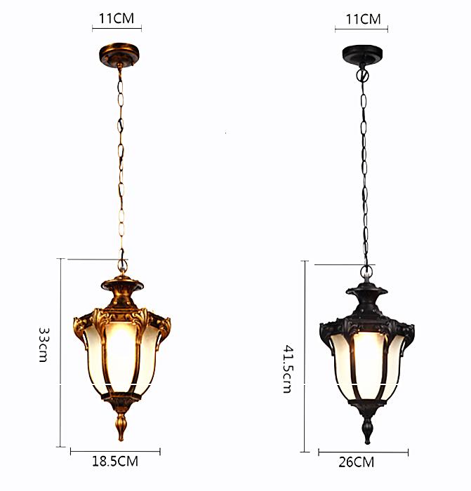Pendant Lantaarn Classical Hanging Chandelier Light met LED Bulb